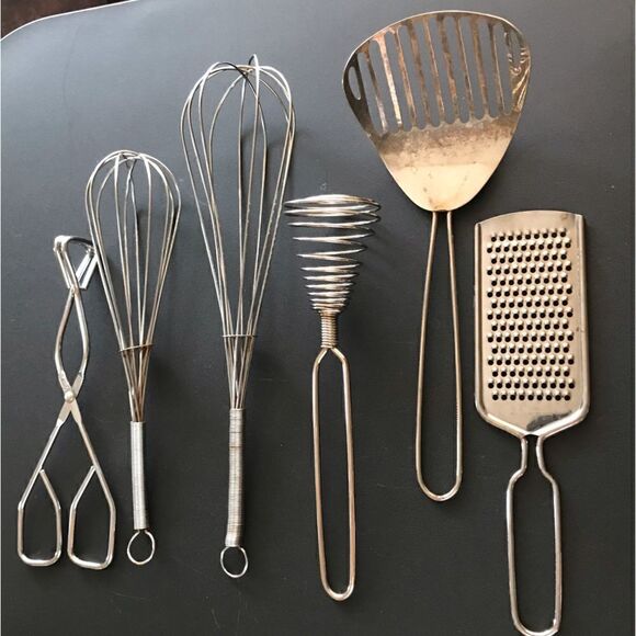 Vintage Variety Stainless Steel Kitchen Handheld Tools 6 Piece - Picture 4 of 16